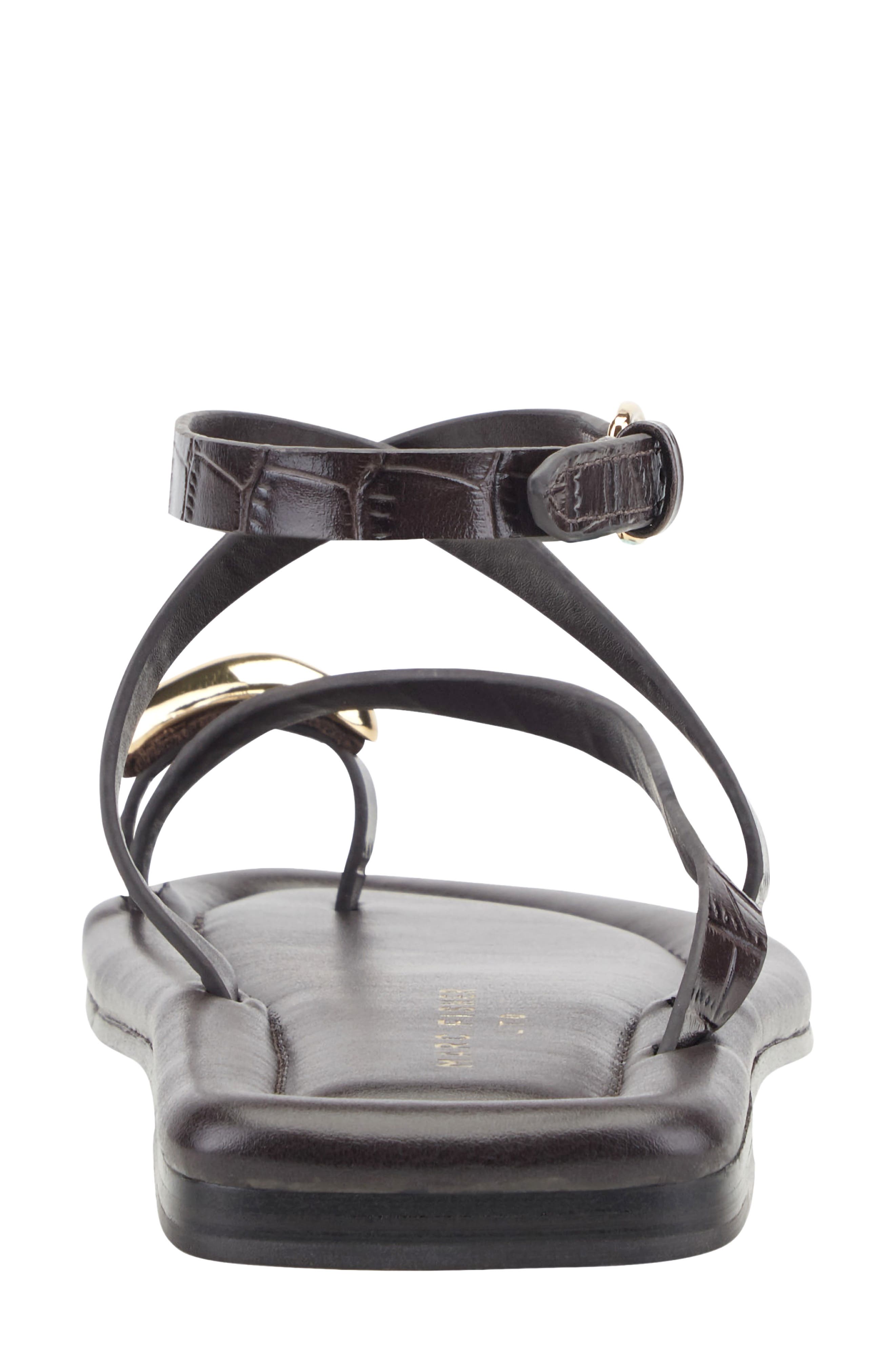 Gynnie Strappy Sandal, Alternate, color, DARK BROWN