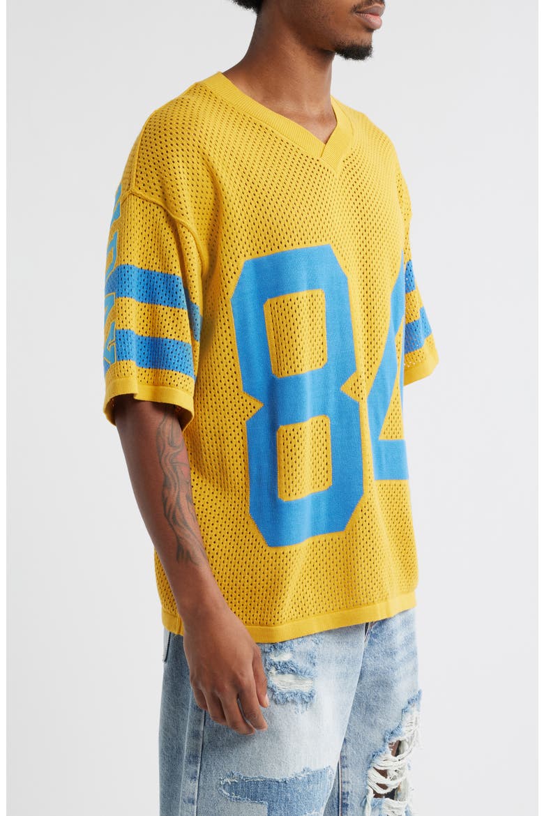 Knit Mesh Jersey, Alternate, color, YELLOW/ BLUE