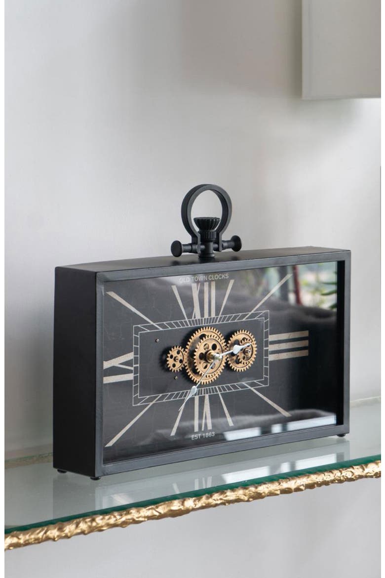 Decorative Wall Clock, Alternate, color, BLACK