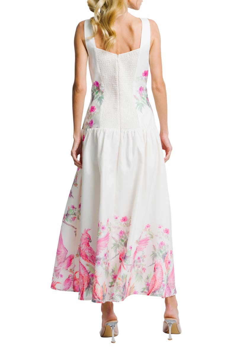 Marsella Print Square Neck Maxi Sundress, Alternate, color, CREAM MULTI
