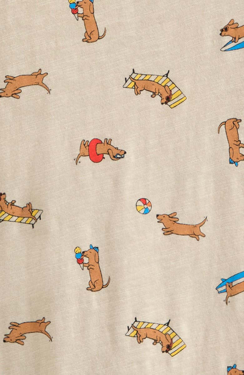 Tucker + Tate Henley Pocket Romper, Alternate, color, Beige Oatmeal Summer Dogs
