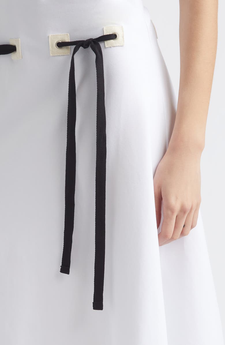 Paloma Wool Suni Drawstring Organic Cotton Knit Midi Dress, Alternate, color, 000 - White