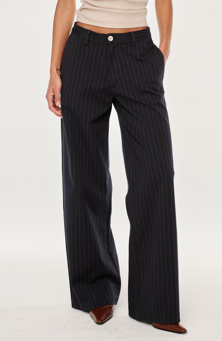 DL1961 Zoie Pinstripe Low Rise Wide Leg Pants, Main, color, 