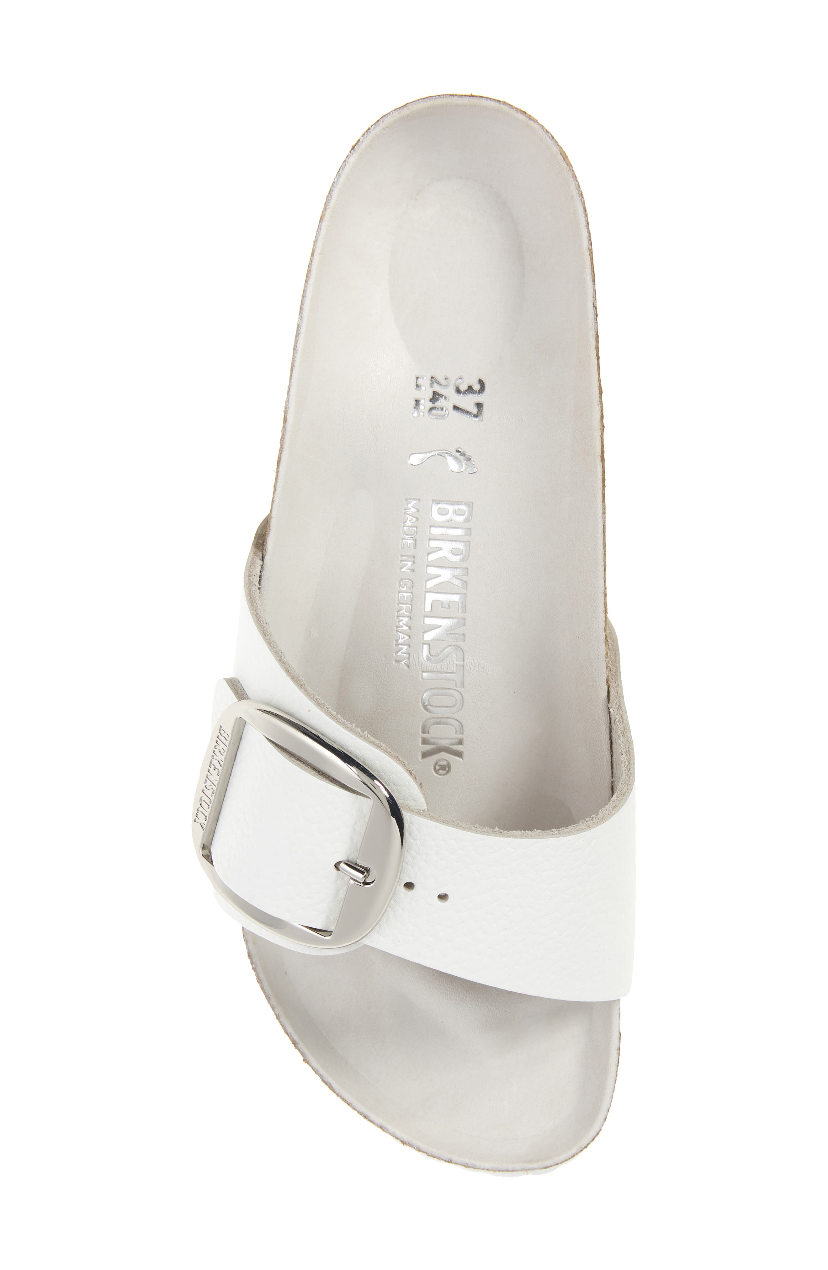 Madrid Big Buckle Slide Sandal, Alternate, color, WHITE