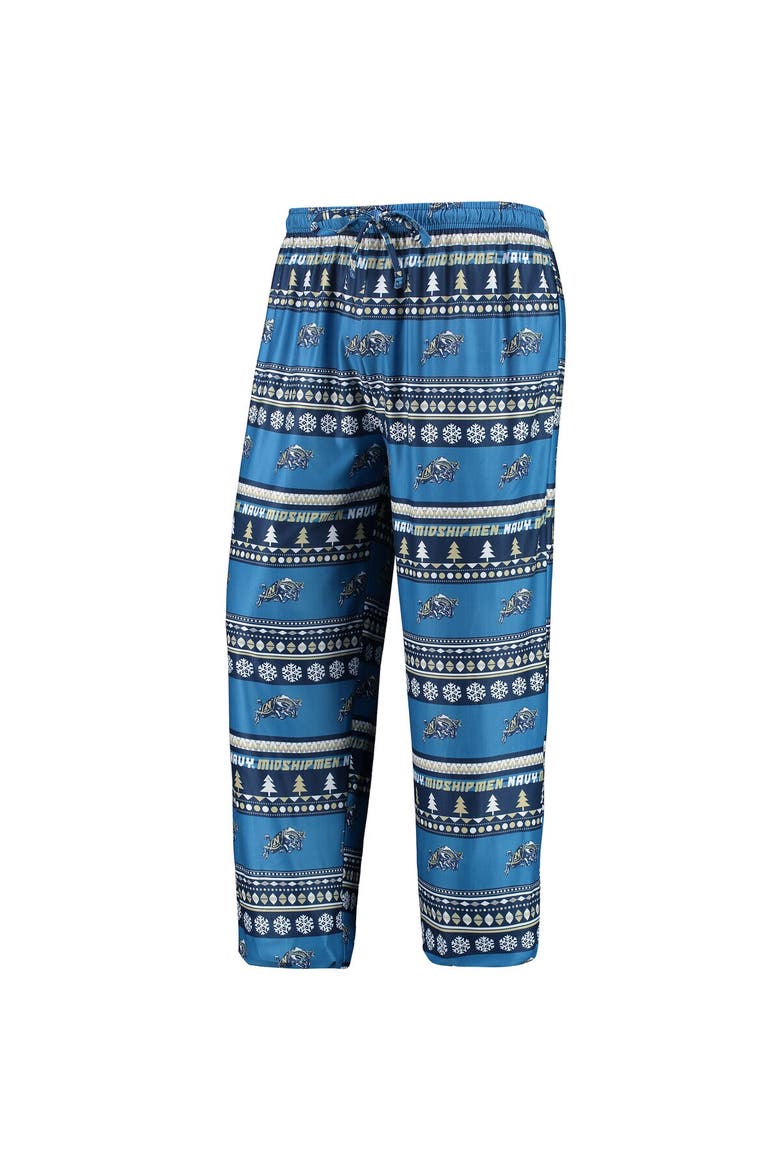 Men's Concepts Sport Navy Navy Midshipmen Ugly Sweater Long Sleeve T-Shirt & Pants Sleep Set, Alternate, color, Blue