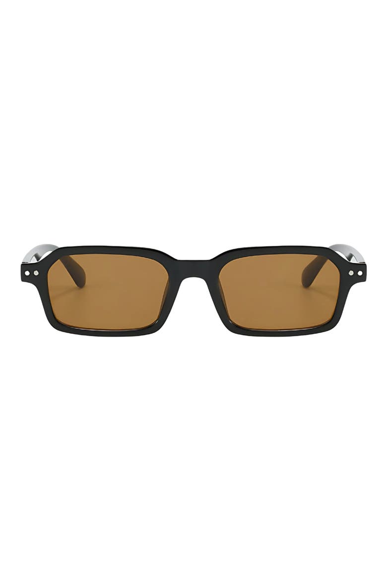 Cali 49mm Polarized Aviator Sunglasses, Main, color, BLACK / BROWN