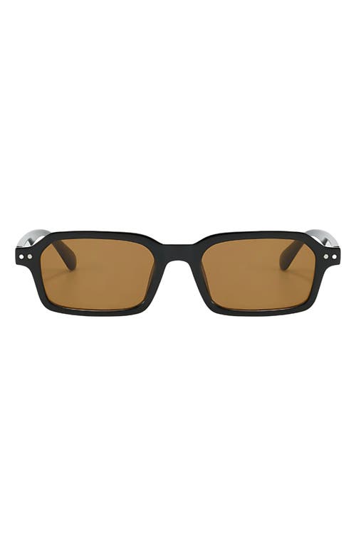 Fifth & Ninth Cali 49mm Polarized Aviator Sunglasses in Black /Brown 