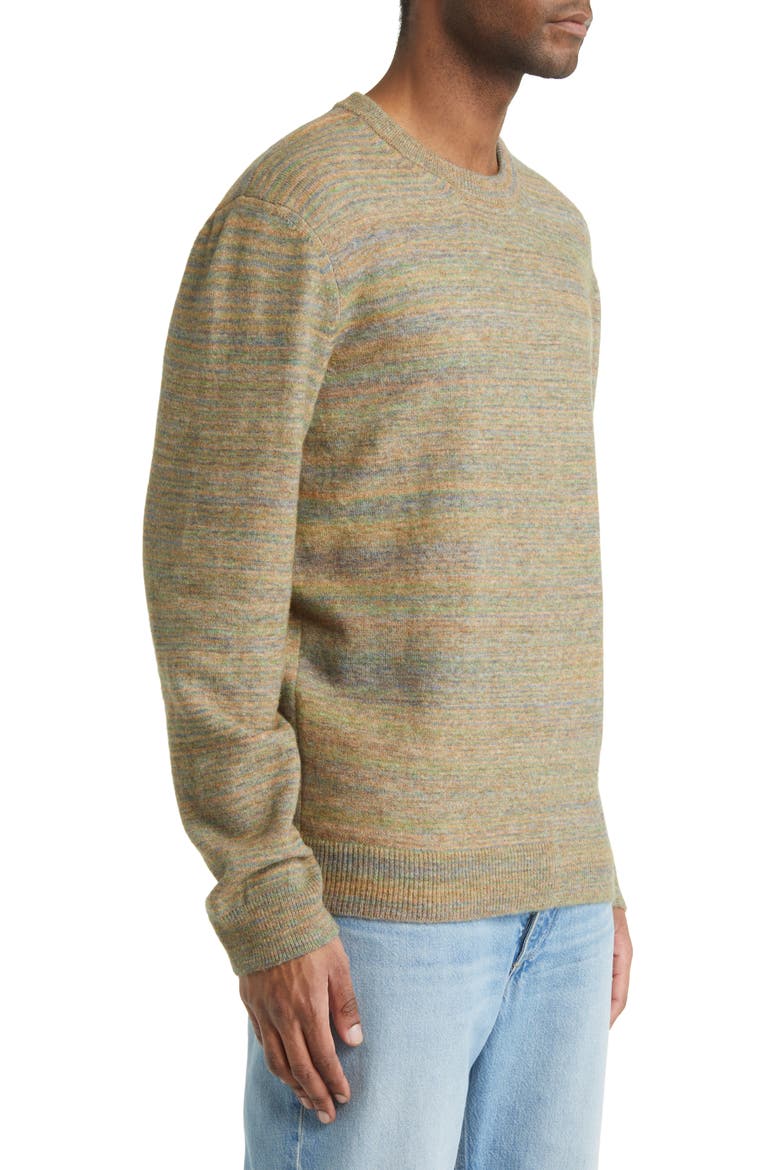 Pull Andrew Space Dye Crewneck Sweater, Alternate, color, LIGHT KHAKI