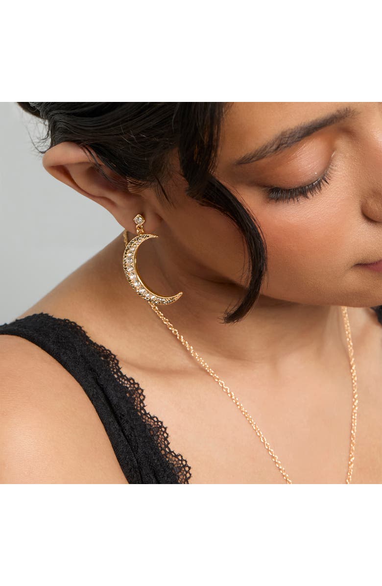 BCBGeneration Mismatch Moon & Star Drop Earring, Alternate, color, Gold