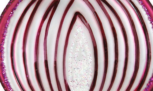 Old World Christmas Red Onion Glass Ornament In Pink