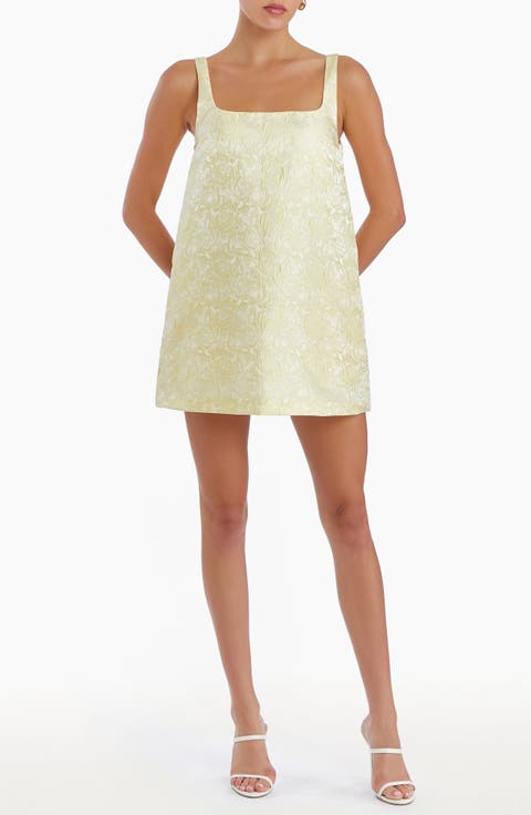 Rinaldi Jacquard Trapeze Cocktail Minidress