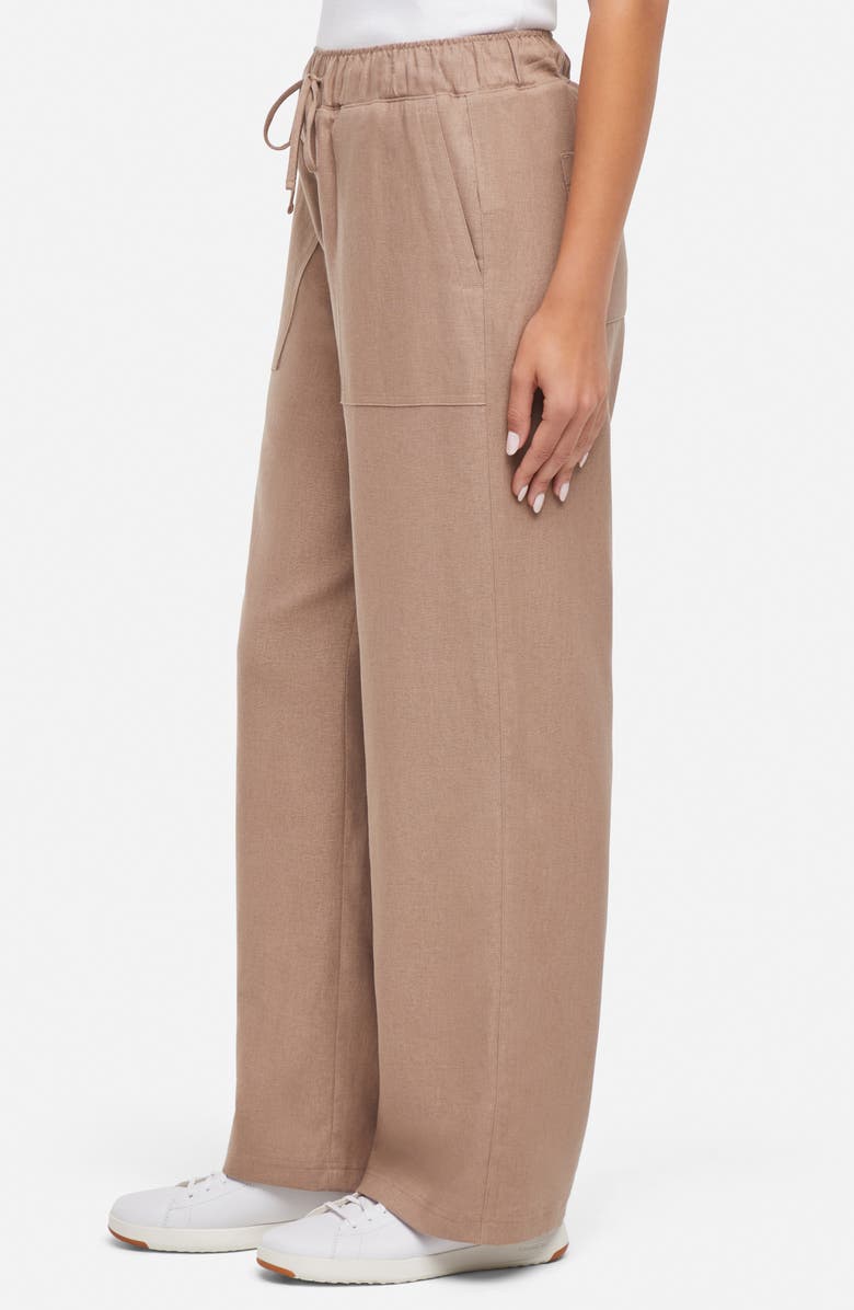 Three Dots Linen Wide Leg Pants, Alternate, color, Portabella