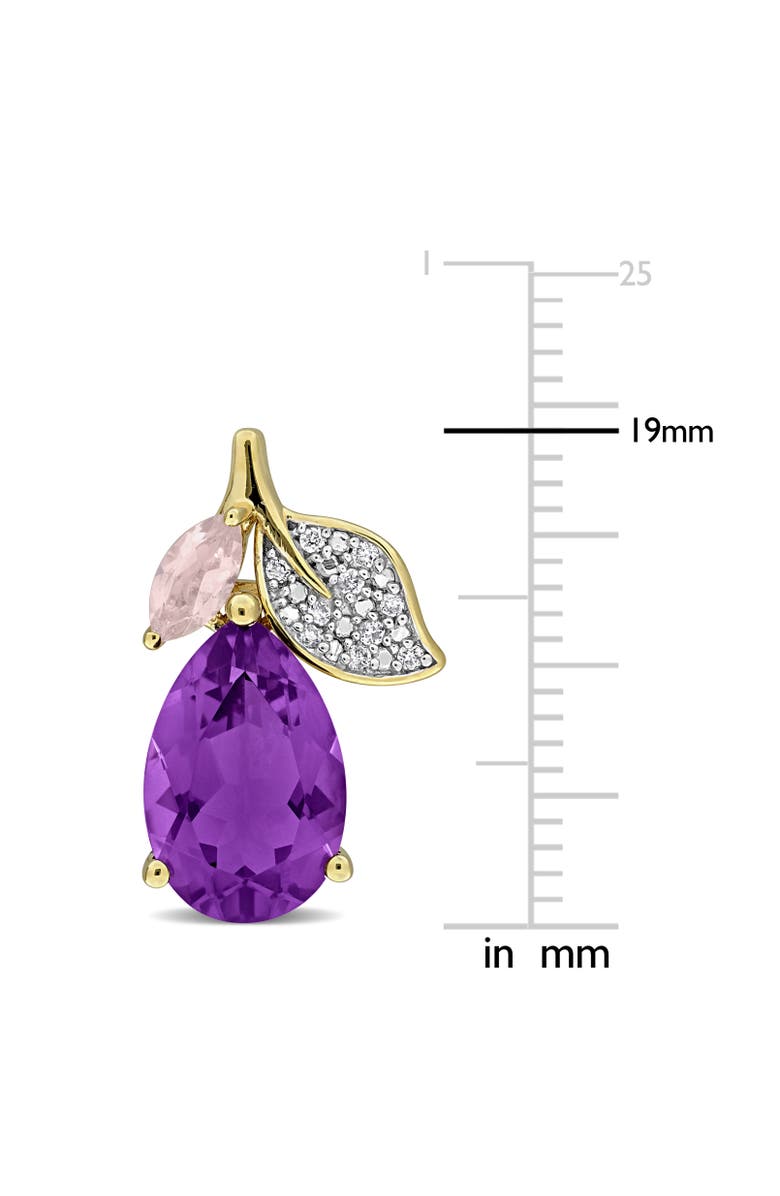 Julianna B. Amethyst & Diamond Drop Earrings Plated Silver, Alternate, color, Amethyst