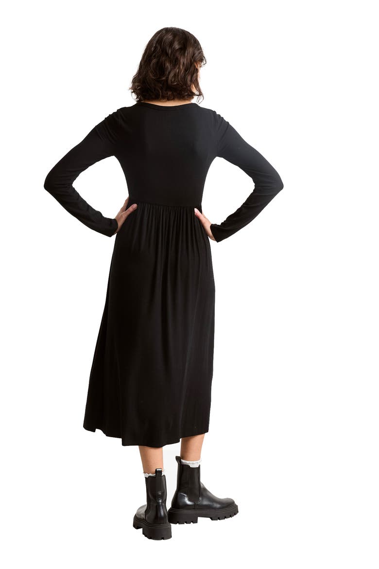 The Softest Rib Nursing Dress, Alternate, color, Black