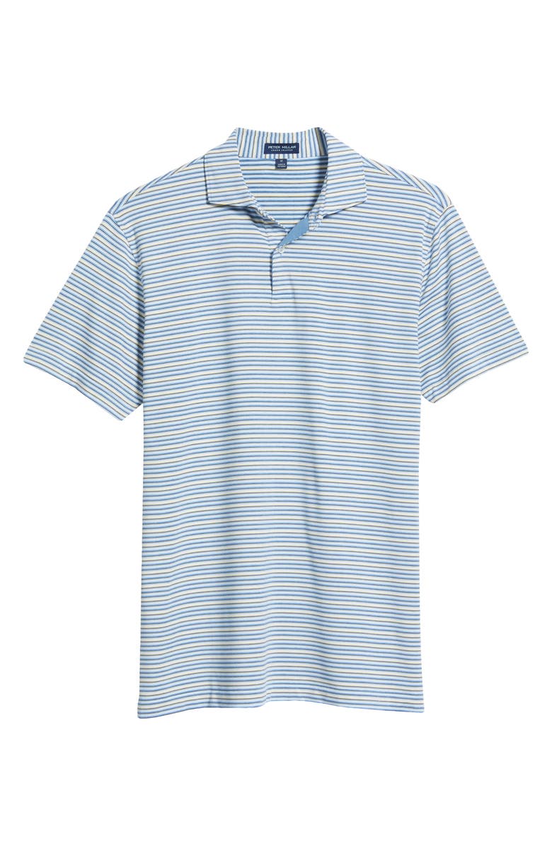 Peter Millar Crown Crafted Cadence Stripe Performance Polo, Alternate, color, Fountain Blue