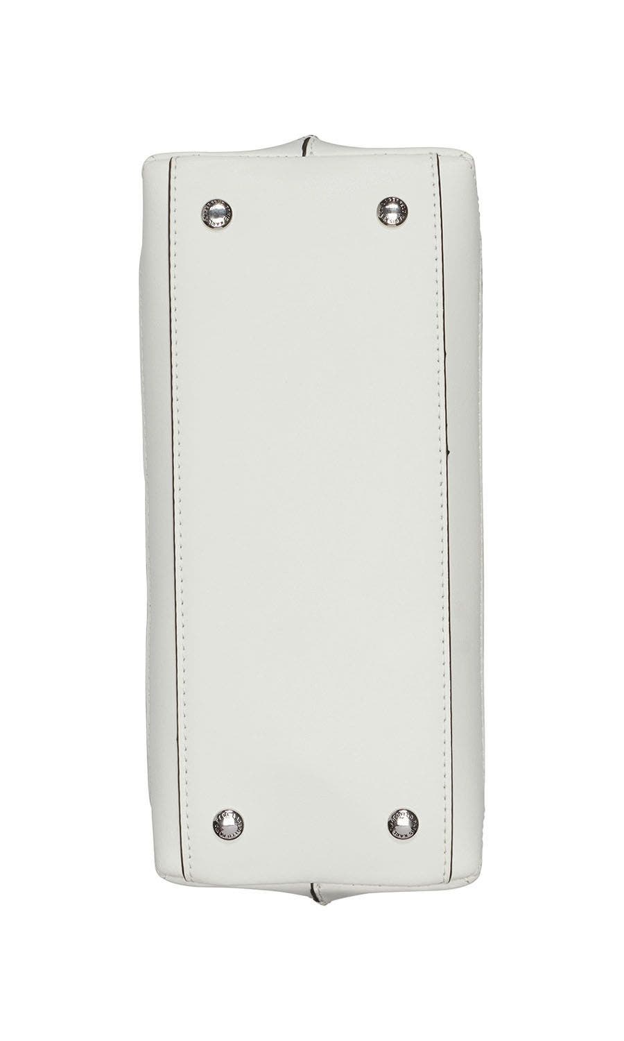 KARL LAGERFELD PARIS Mercerie Satchel, Alternate, color, White/Black 1