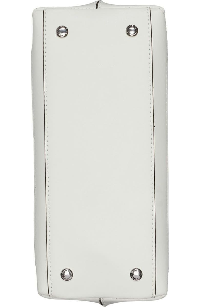 KARL LAGERFELD PARIS Mercerie Satchel, Alternate, color, White/Black 1