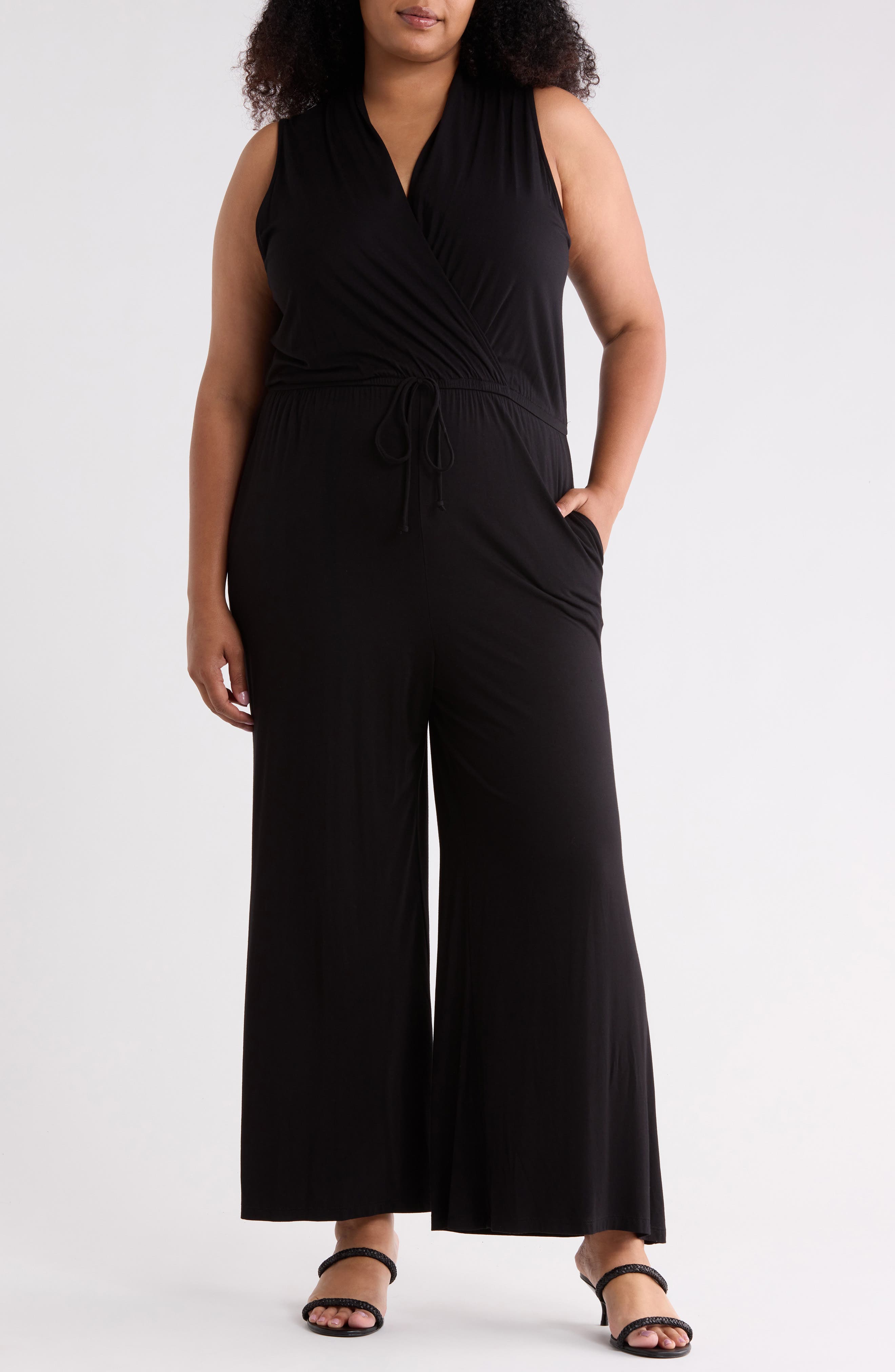 Sleeveless Wide Leg Jumpsuit