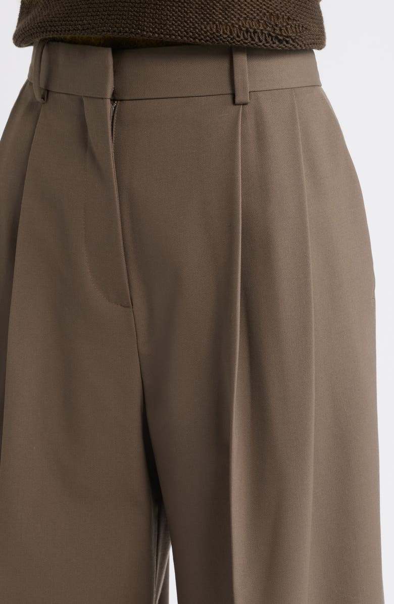 COS Pleat Front Twill Wide Leg Pants, Alternate, color,