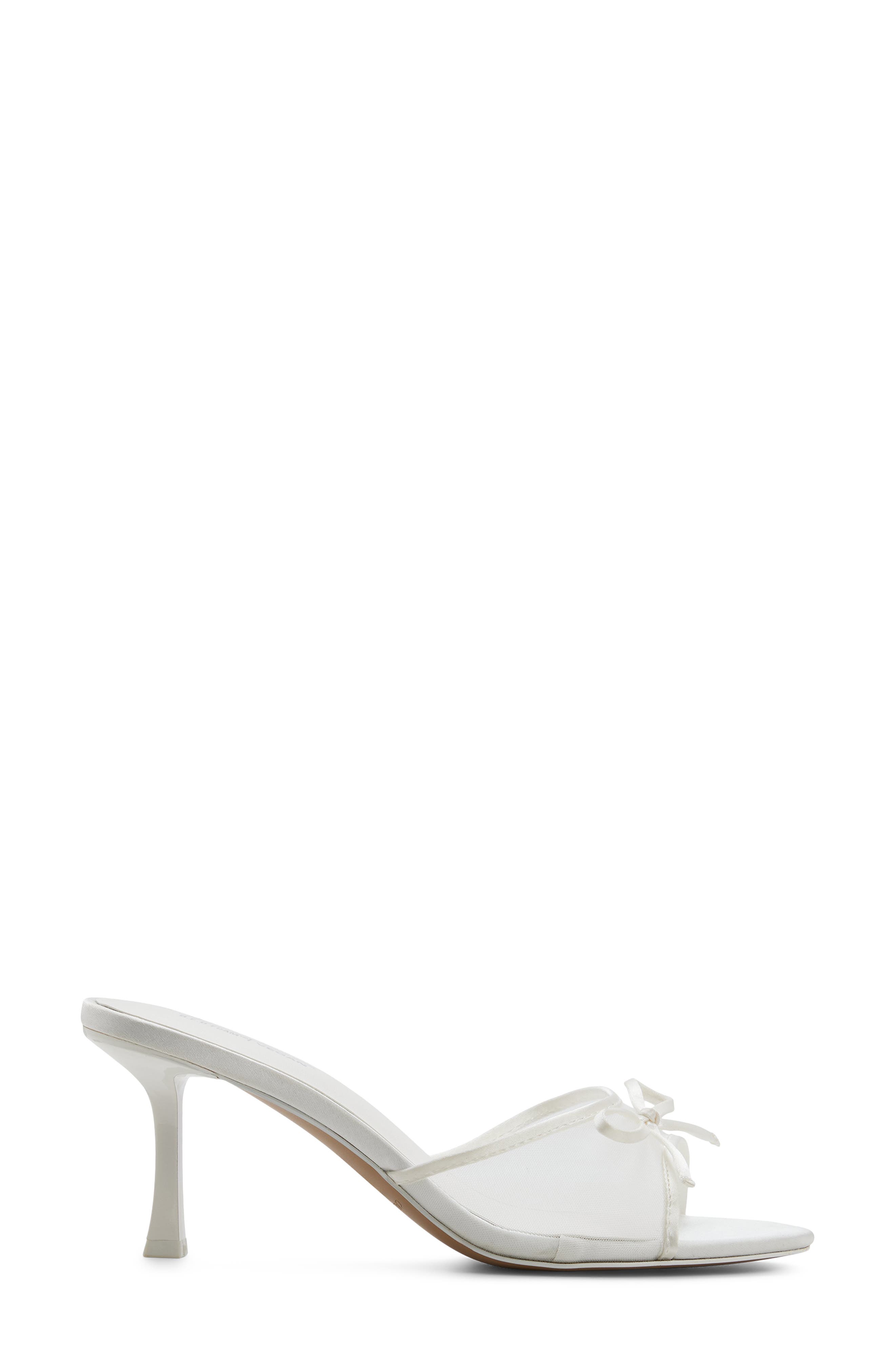 Bettie Bow Slide Sandal, Alternate, color, WHITE