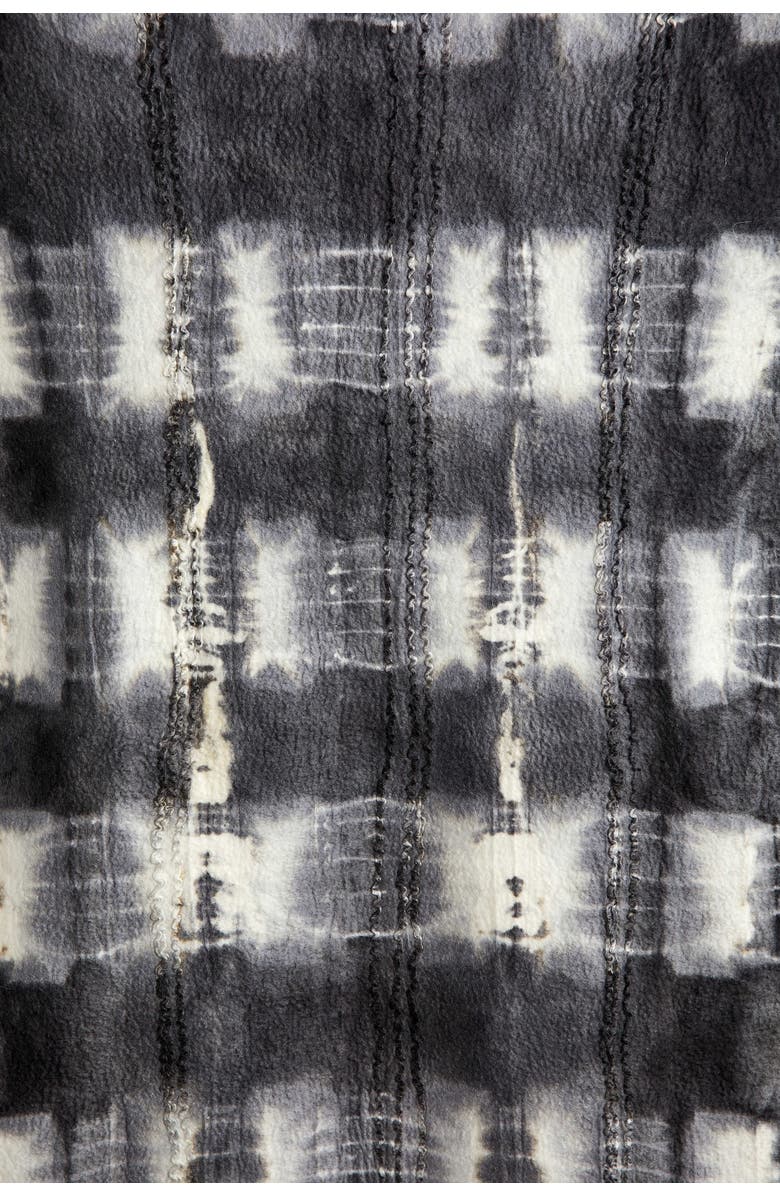 kanju Interiors Adire Tye-Dye Lightweight Wool Throw Blanket, Alternate, color, Charcoal