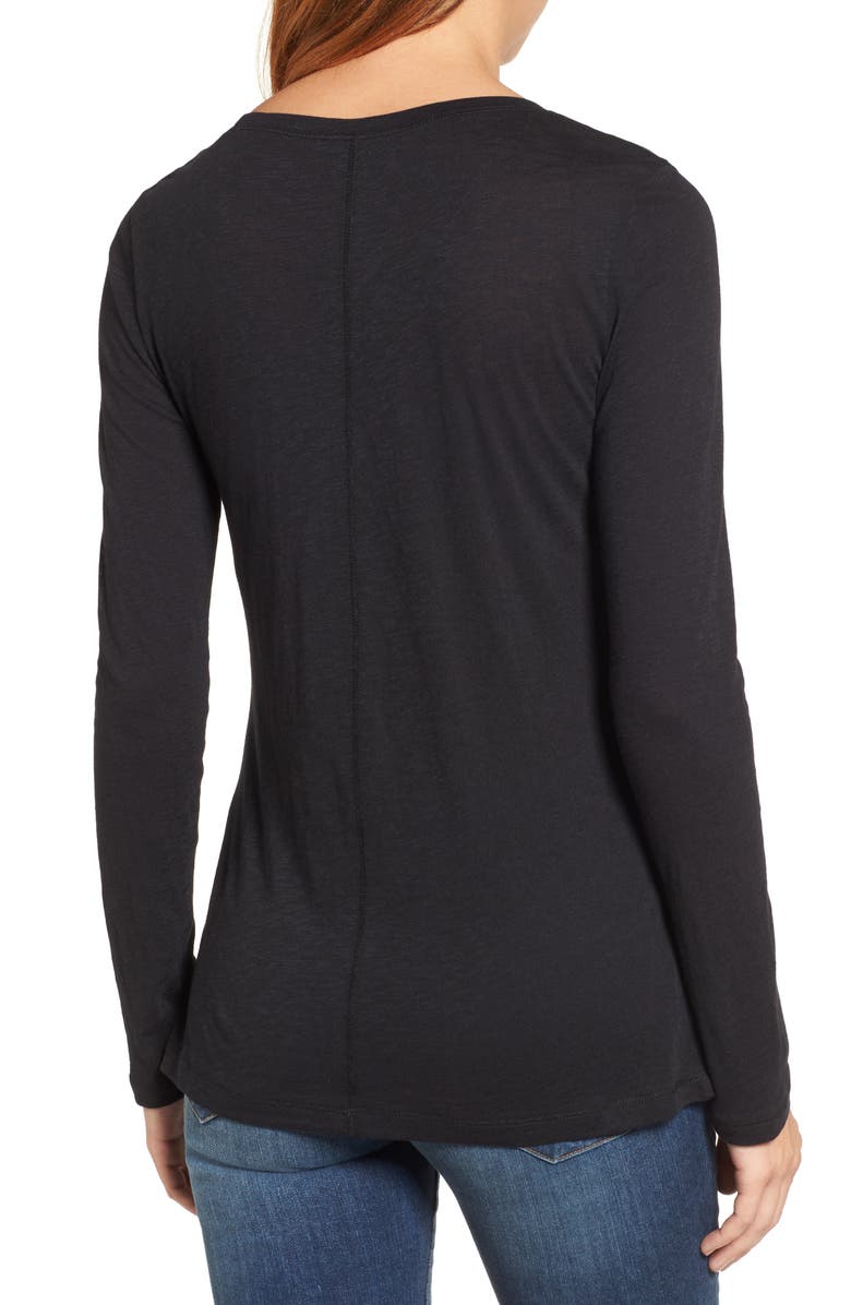 Caslon<sup>®</sup> Long Sleeve Crewneck T-Shirt, Alternate, color,