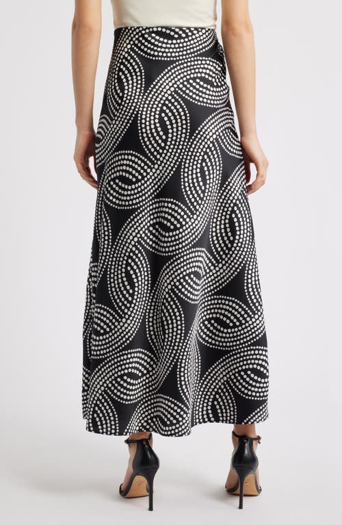 Anne Klein Bias Cut Pull-on Midi Skirt In Black