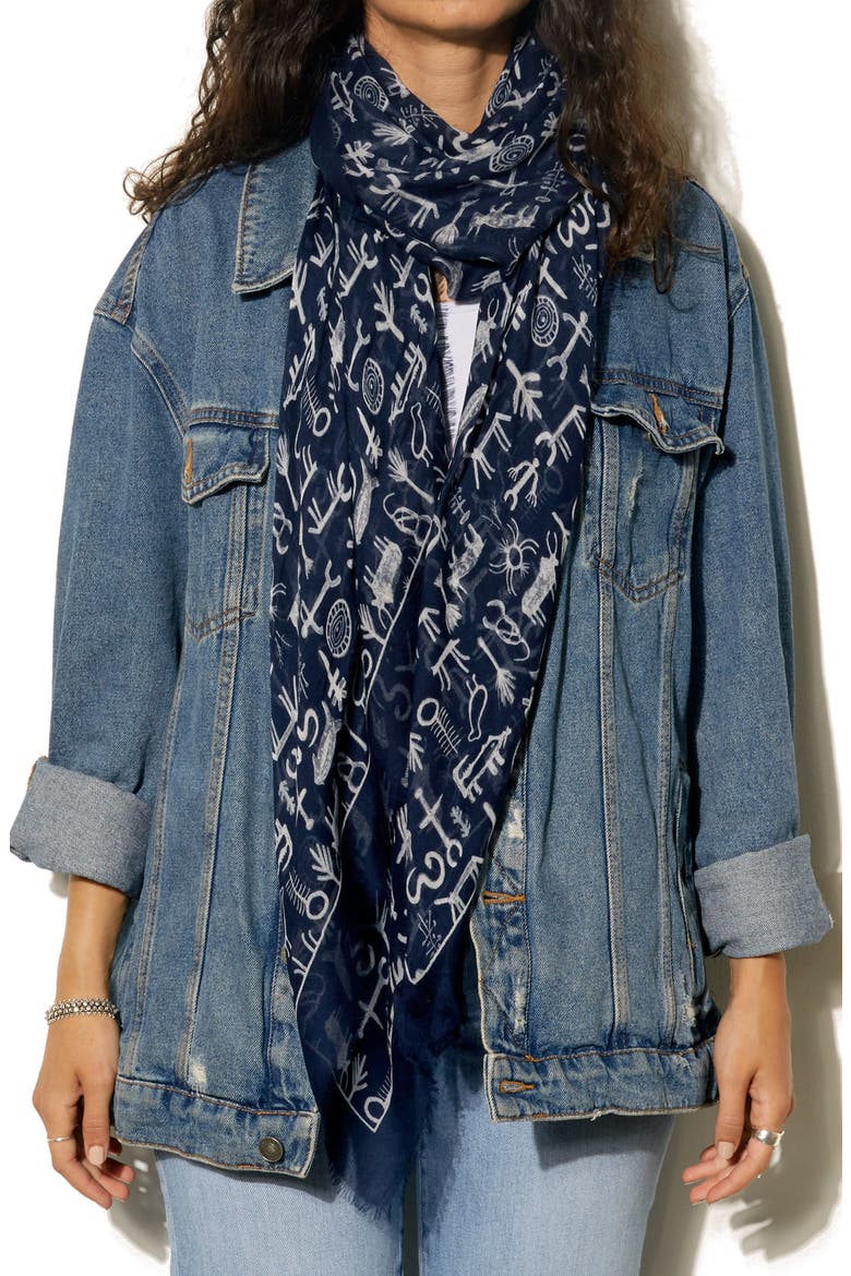 x Obaki Foundation Bidi Bidi Scarf, Main, color, NAVY