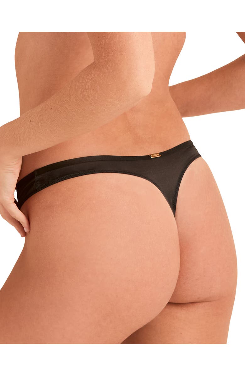 Adore Me Hariette Thong Panties, Alternate, color, Black