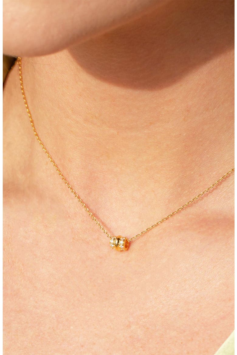 14k Gold Plated Rolly Necklace Minimalist Dainty Trendy Design, Alternate, color, Gold