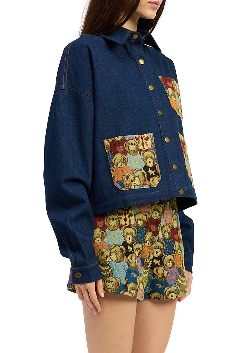 JACQUIE THE LABEL Bearlyn Denim Jacket, Alternate, color, 