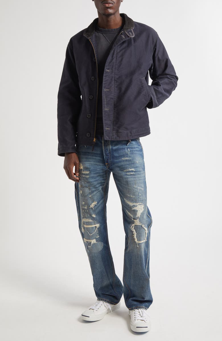 Double RL RRL Bower Deck Corduroy Jacket, Alternate, color, Dark Navy
