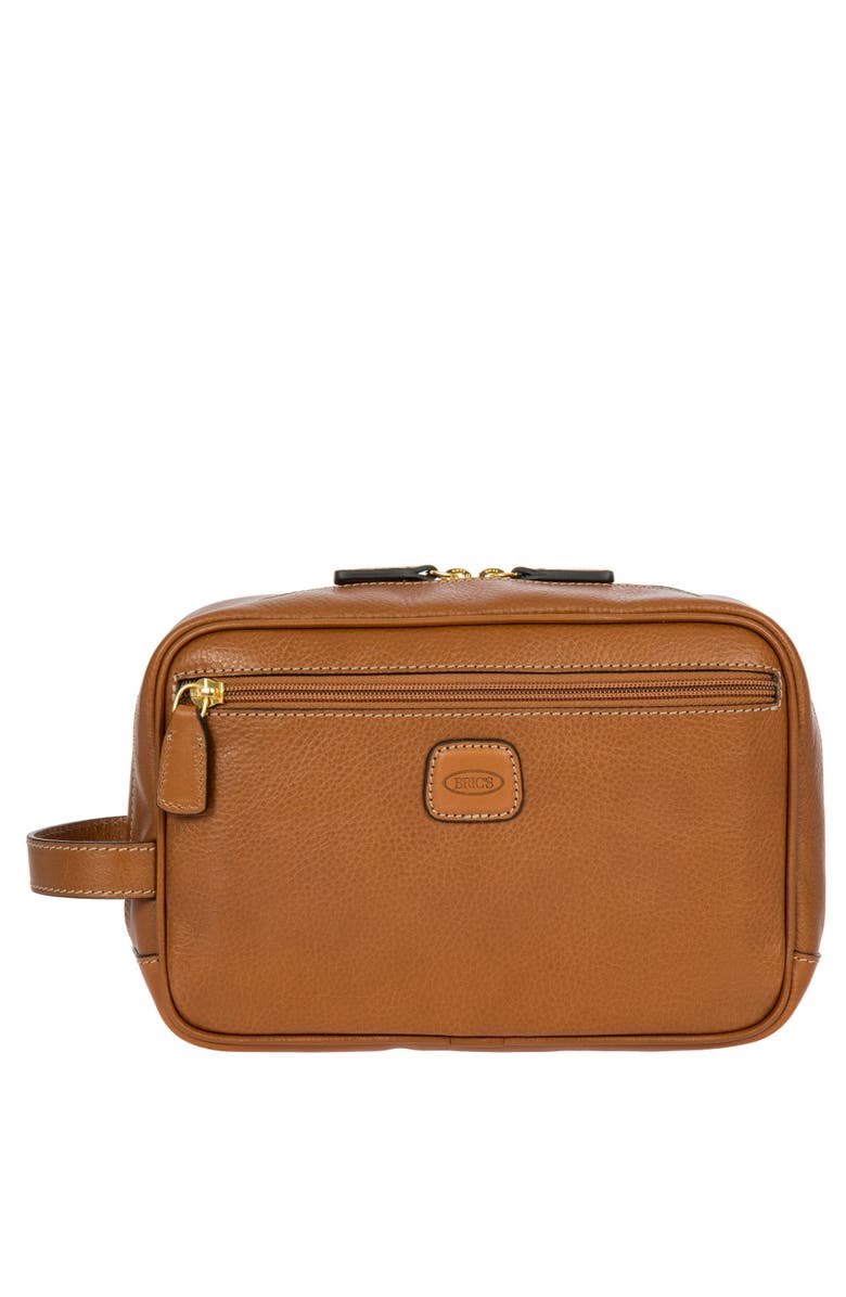Bric's Life Pelle Travel Case, Main, color, Cognac