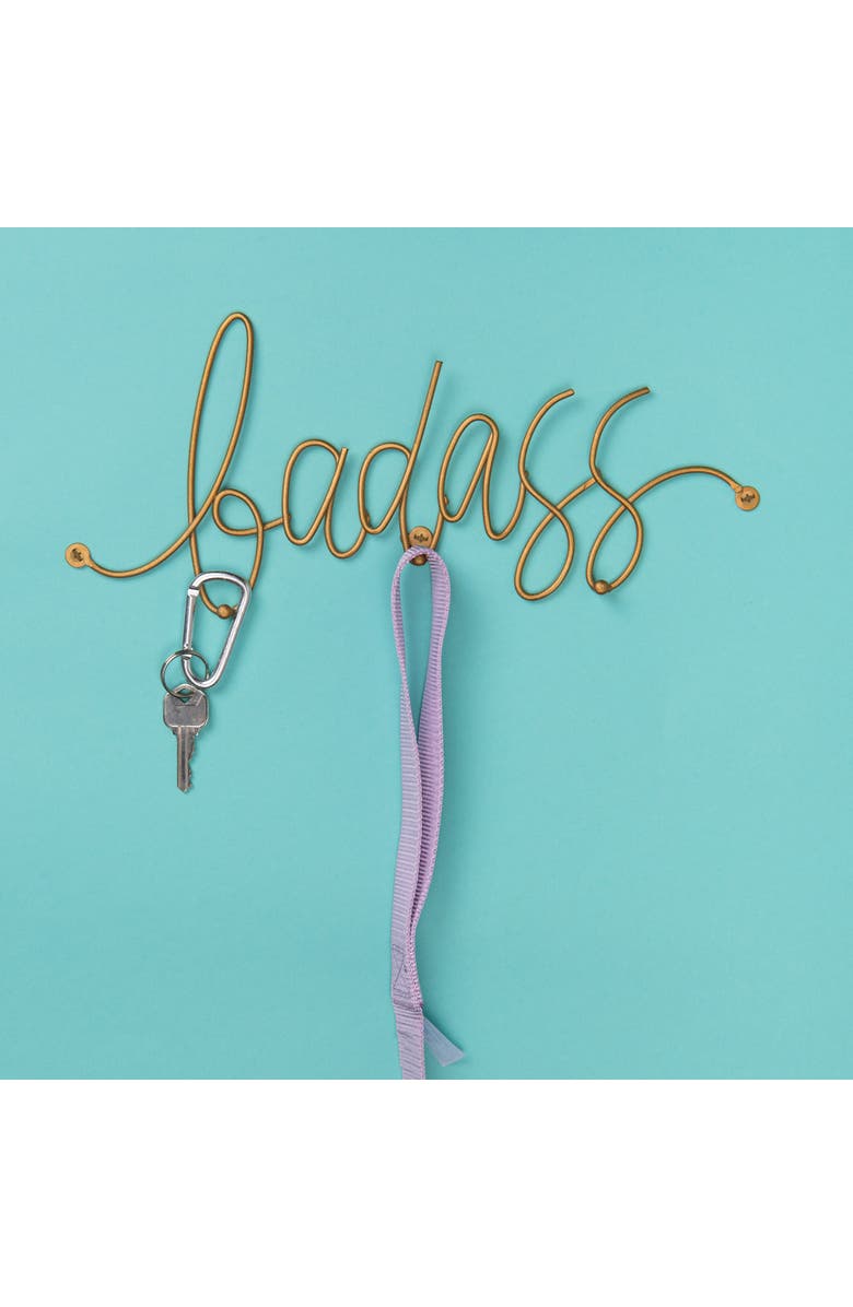 Totalee Gift Badass Metal Hook Rack Metal Gold, Alternate, color, Gold
