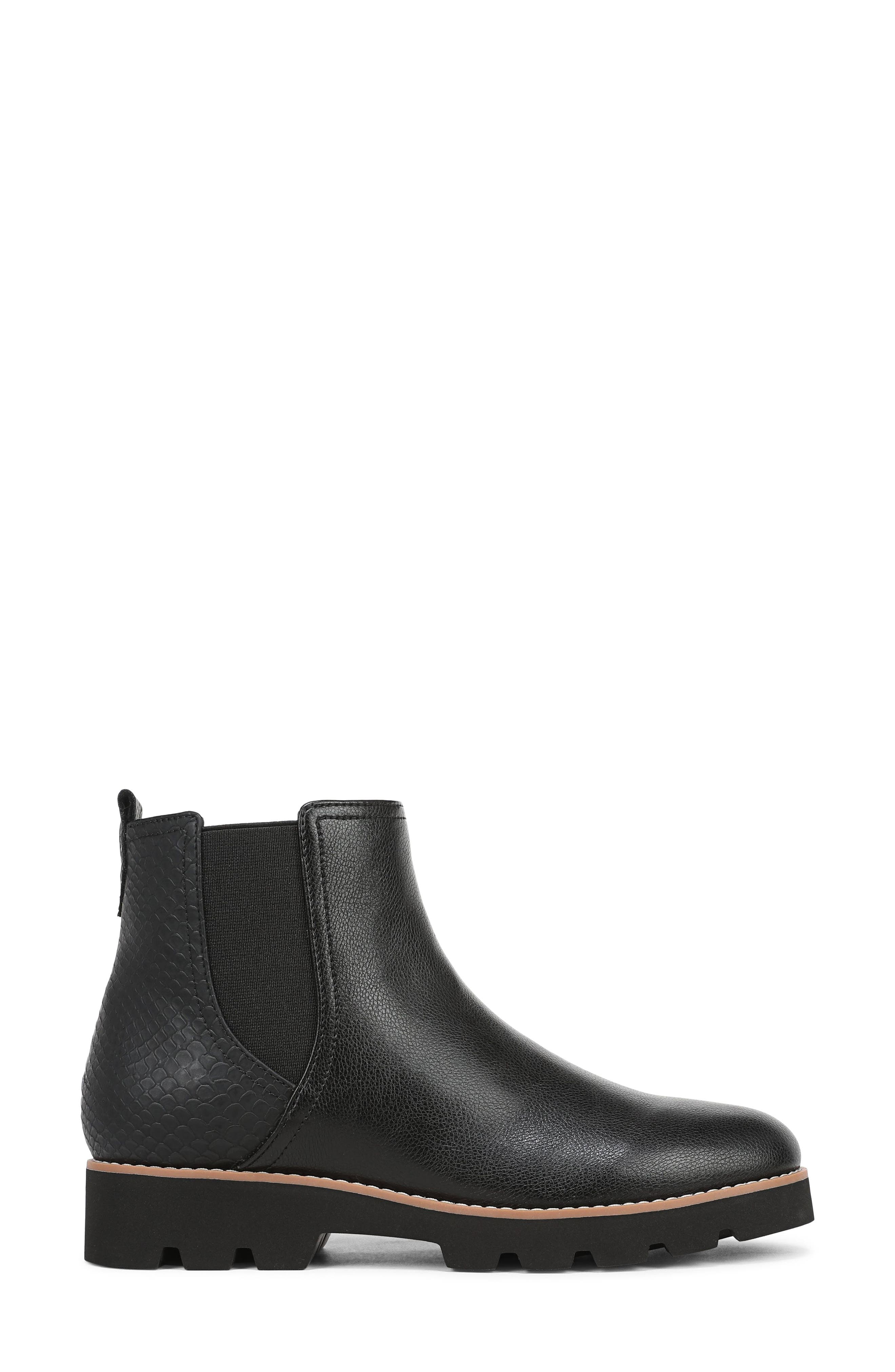 Cami Faux Leather Chelsea Bootie, Alternate, color, BLACK