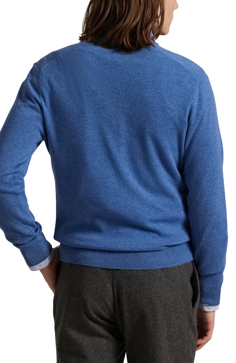 Polo Ralph Lauren Regular Fit Wool Quarter Zip Sweater, Alternate, color, Tide Pool Blue Heather