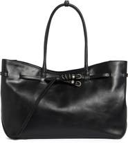 MARGESHERWOOD Grandma Large Buckle Suede Shoulder Bag