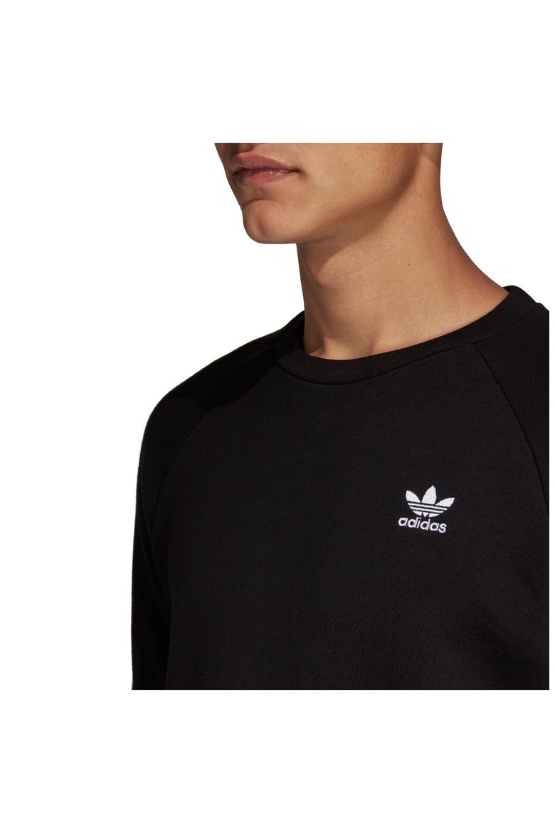 Essential Crewneck Sweatshirt, Alternate, color, BLACK
