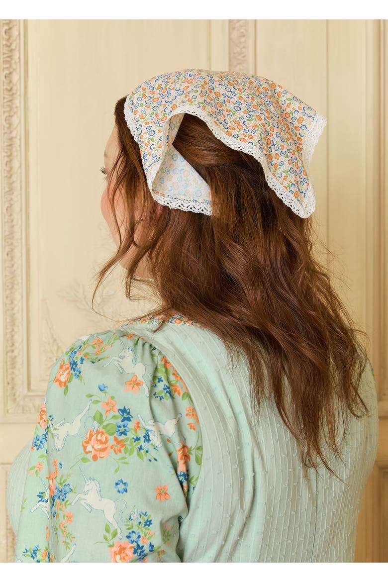 Hayley Handkerchief Headpiece, ModCloth x Gunne Sax, Alternate, color, Unicorn Tapestry