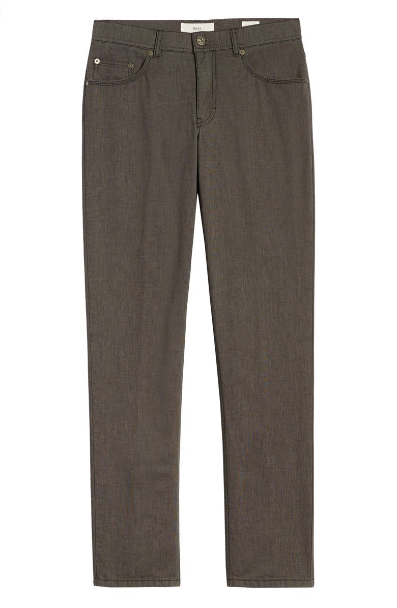 Brax Two-Tone Straight Leg Stretch Five-Pocket Pants, Alternate, color, 