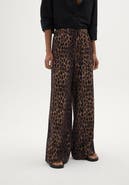 Hush Petunia Linen Blend Leopard Trouser