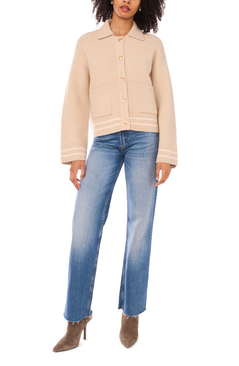 1.STATE Patch Pocket Sweater Jacket, Alternate, color, New Biscotti