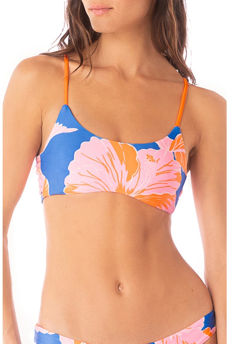 Magnolia Mirage Vienna Multifit Reversible Bikini Top, Main, color, BRIGHT BLUE