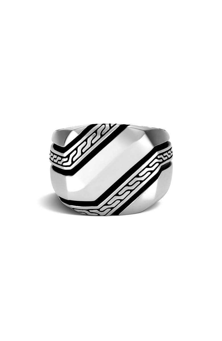 John Hardy Classic Chain Signet Ring, Main, color, 