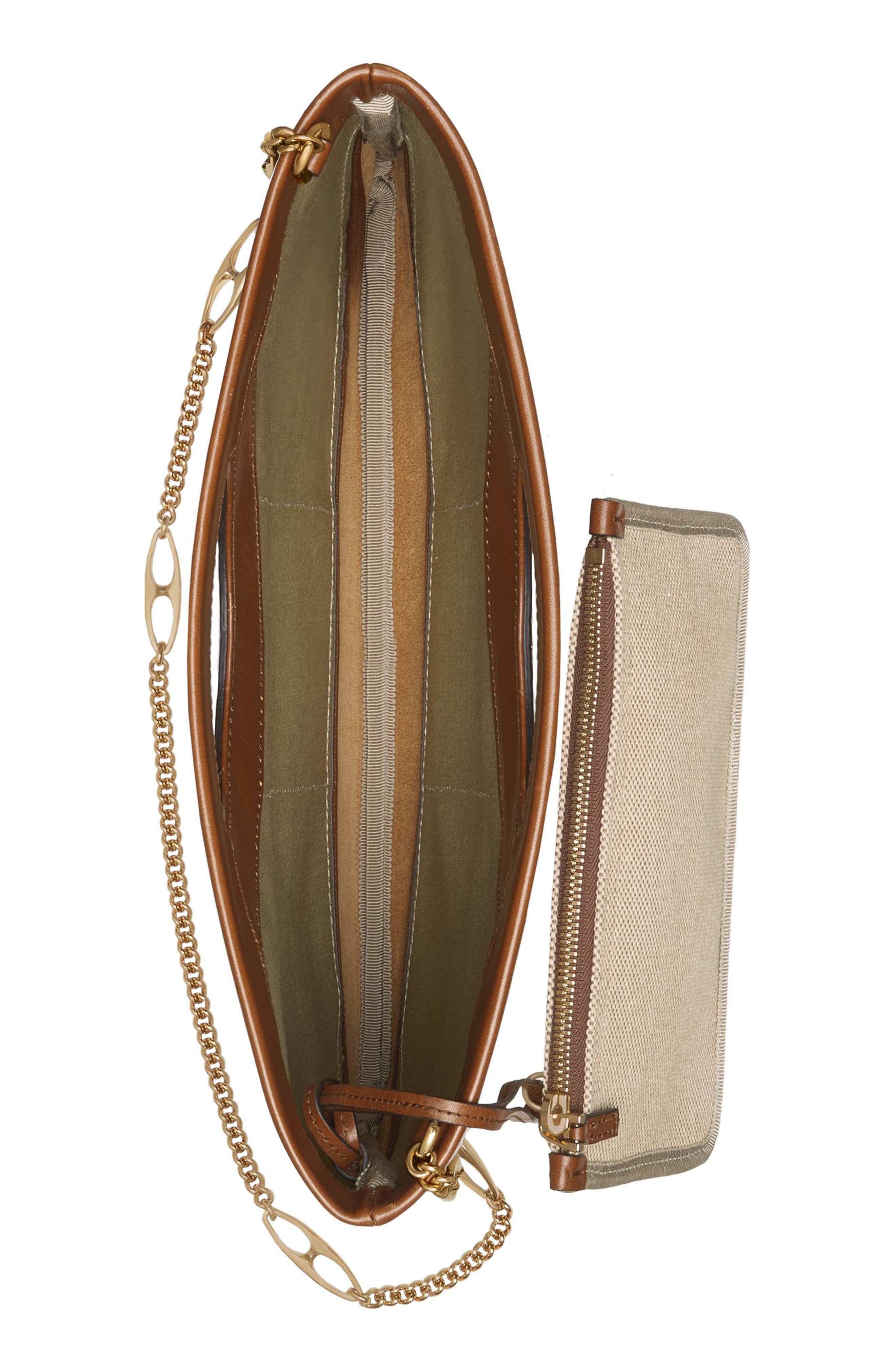 Gucci GG Vintage Canvas & Leather Shoulder Bag, Alternate, color, 