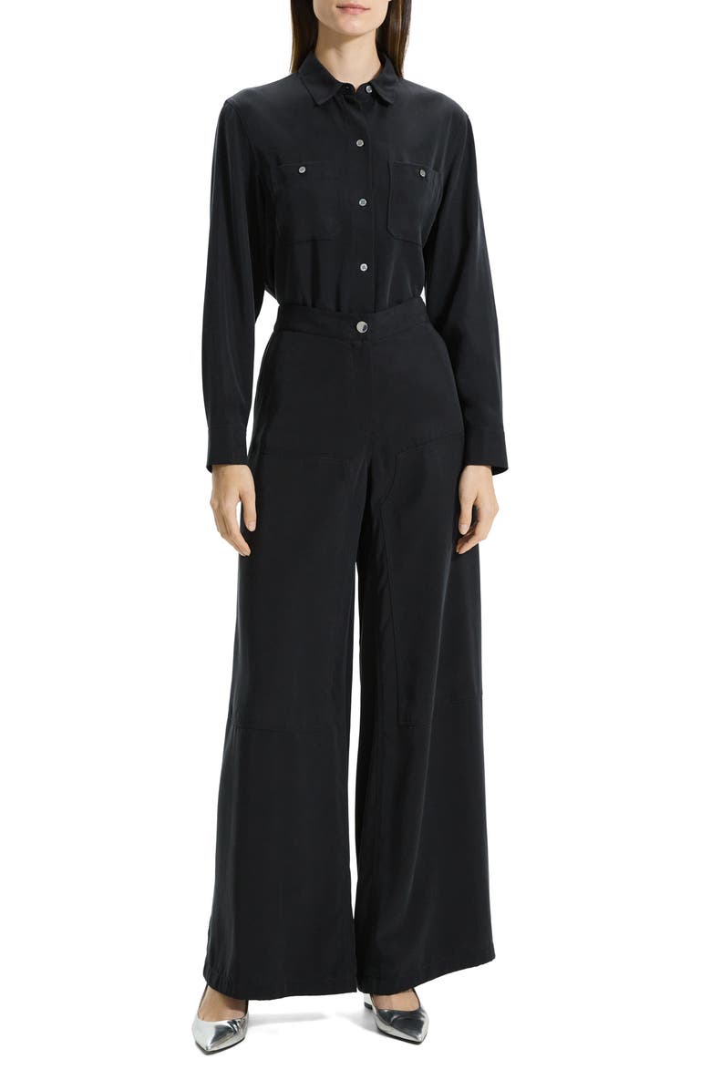 Theory Wide Leg Cargo Pants, Alternate, color,