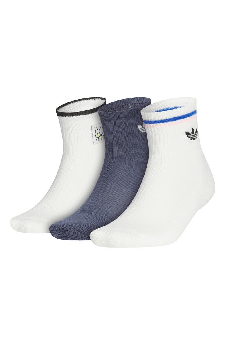 adidas Sports Club Assorted 3-Pack Quarter Socks, Main, color, 