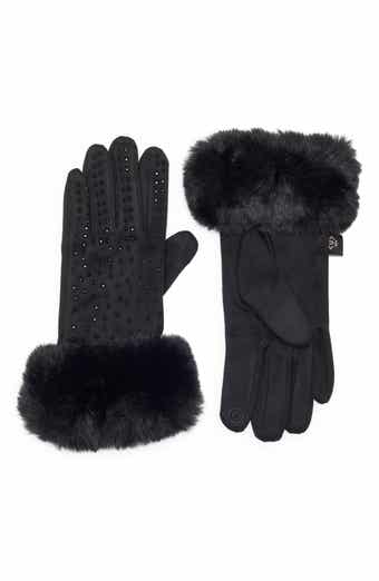 Plush Faux Fur Cuff Tech Gloves