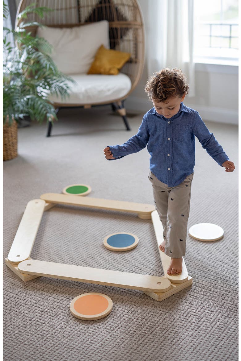 Kids' Learn 'N' Balance Wooden Play Set, Alternate, color, NATURAL