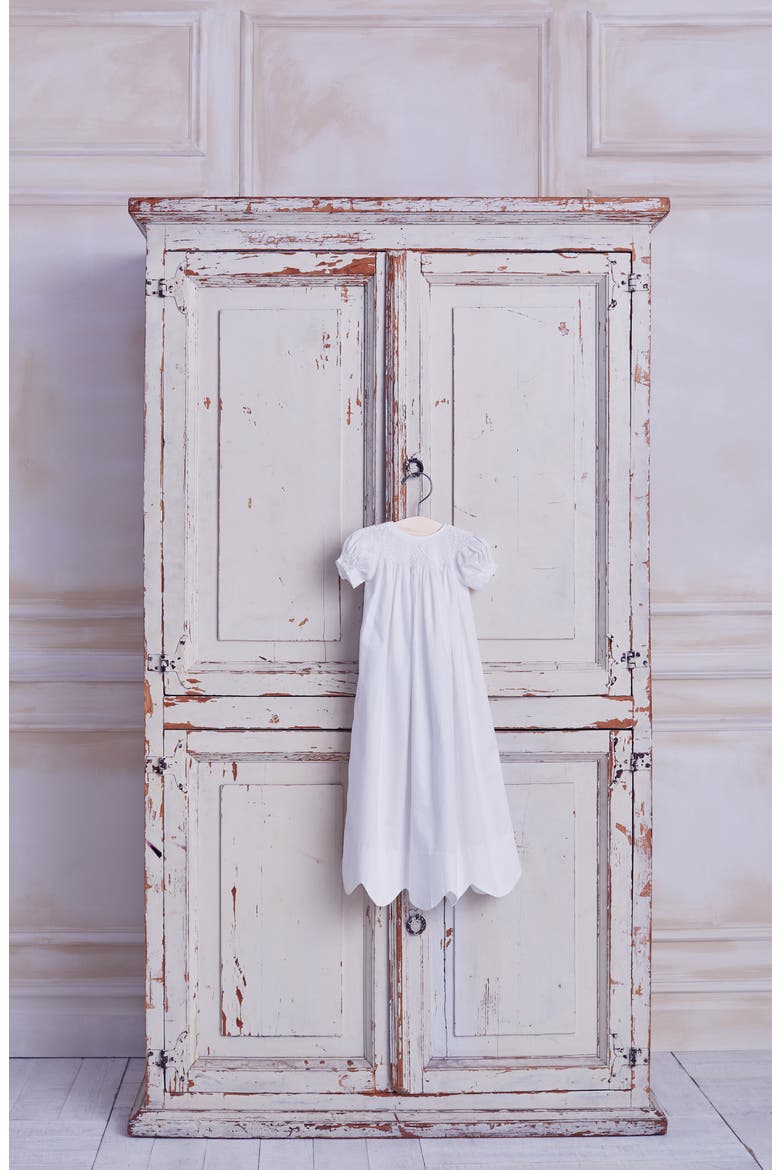 Caroline Christening Gown & Bonnet Set, Alternate, color, WHITE